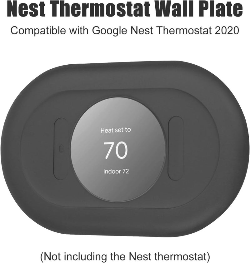 FBULWSEC Nest Thermostat Trim kit,Nest Thermostat Wall Plate for Google Nest Thermostat-Programmable WiFi Thermostat Accessory (Charcoal) - Image 2